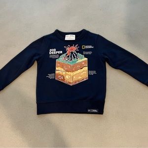 Gap Toddler Boy National Geographic Sweatshirt - Size 5T - Color Navy Blue
